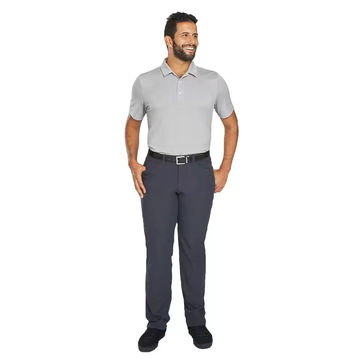 Kirkland Signature 科克蘭 男短袖Polo衫 淺灰 S