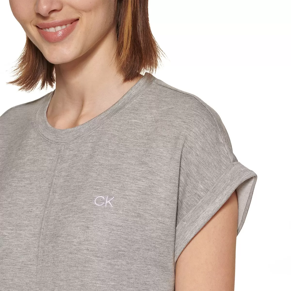 Calvin Klein Jeans 女短袖連身裙 灰 M