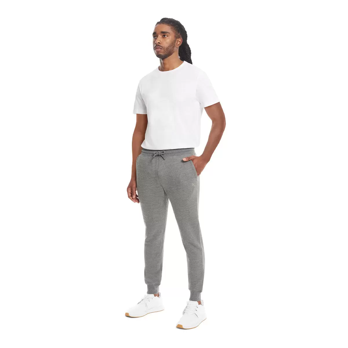 Hurley 男刷毛長褲 灰 M