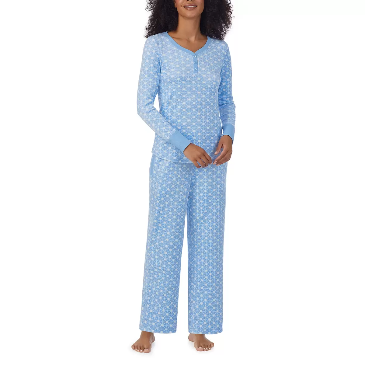 Nautica 女長袖睡衣2入組 淺藍 XL