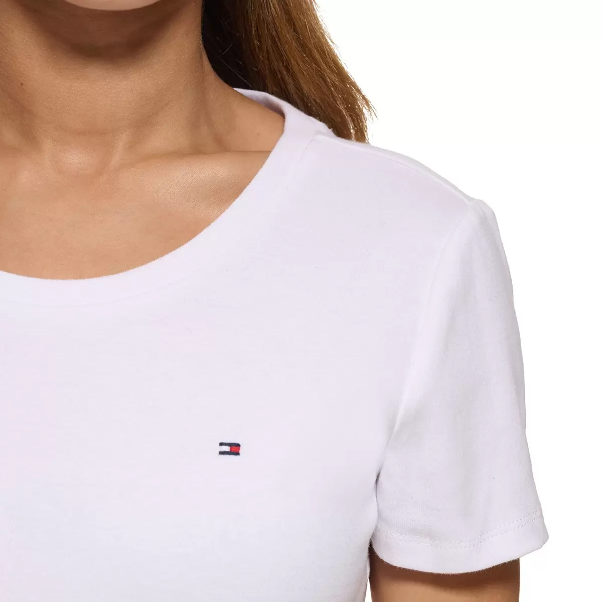 Tommy Hilfiger 女短袖Logo上衣 白 M