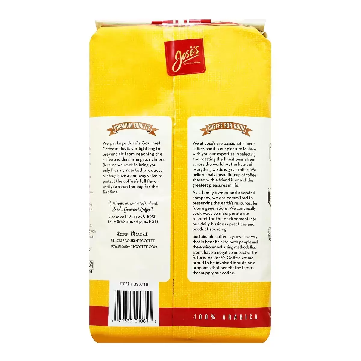 Jose's 香草味咖啡豆 1.36公斤