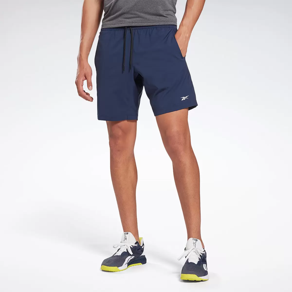 Reebok 男運動短褲 深藍 M