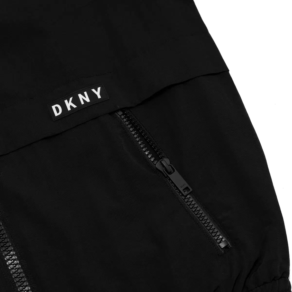 DKNY 男立領防風外套 黑色 L