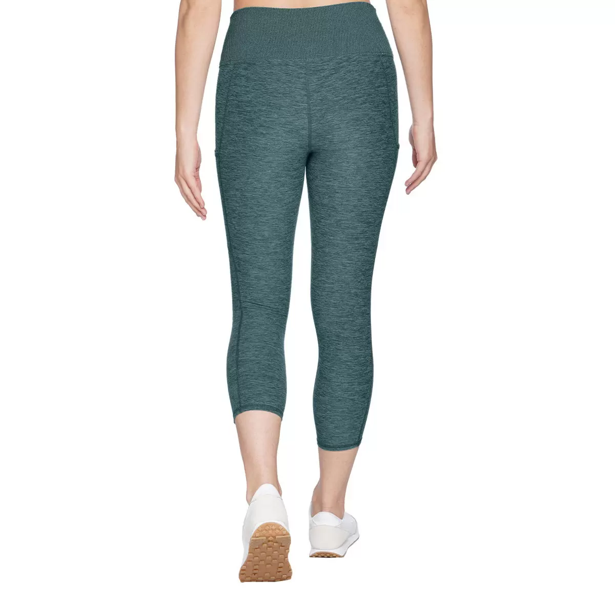 Kirkland Signature 科克蘭 女緊身七分褲 綠 M