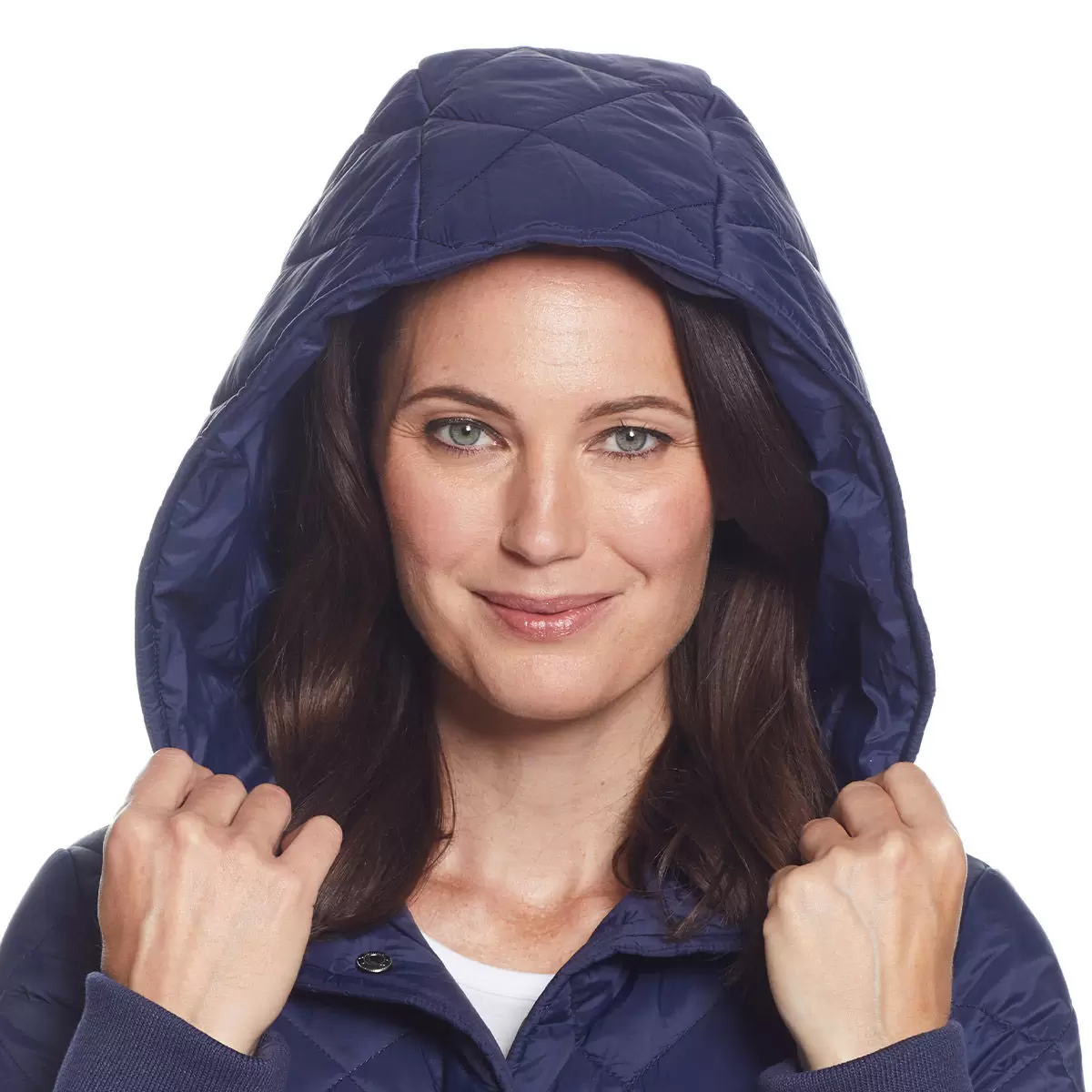 Weatherproof 女長版連帽外套 深藍 M