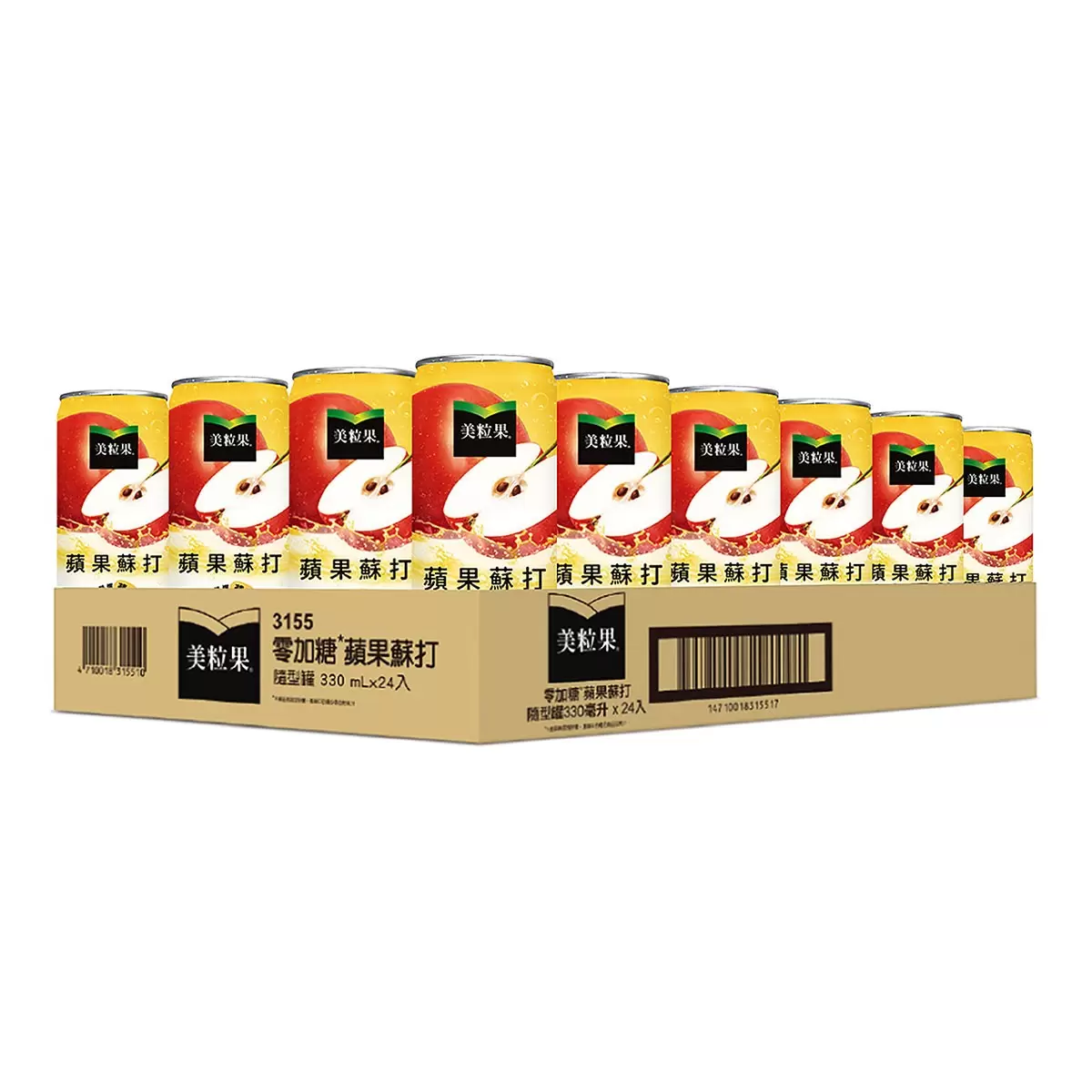美粒果 零加糖蘋果蘇打 330毫升 X 24入 - 2