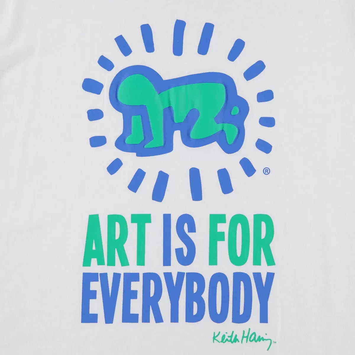 Keith Haring 女短袖Logo上衣 白 L