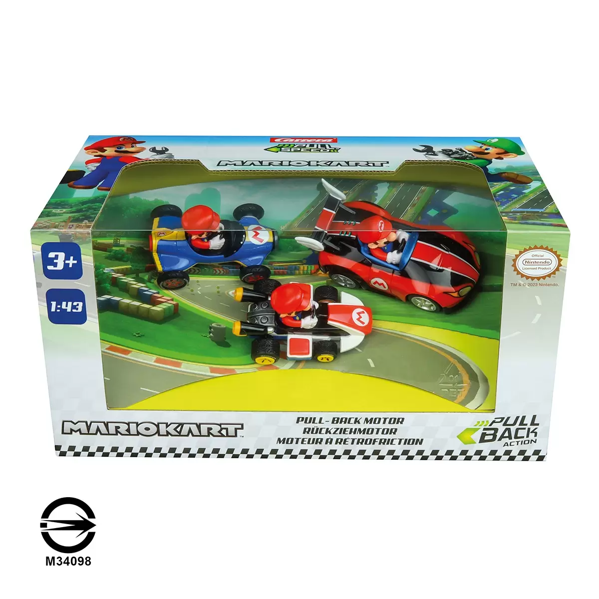 Carrera Mario Kart 1:43 瑪利歐迴力車 3入組 / 3歲以上 - 2