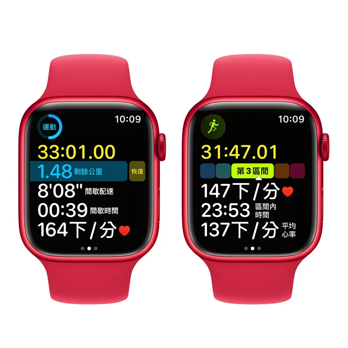 Apple Watch S8 (GPS + 行動網路) 45公釐紅色鋁金屬錶殼 紅色運動型錶帶