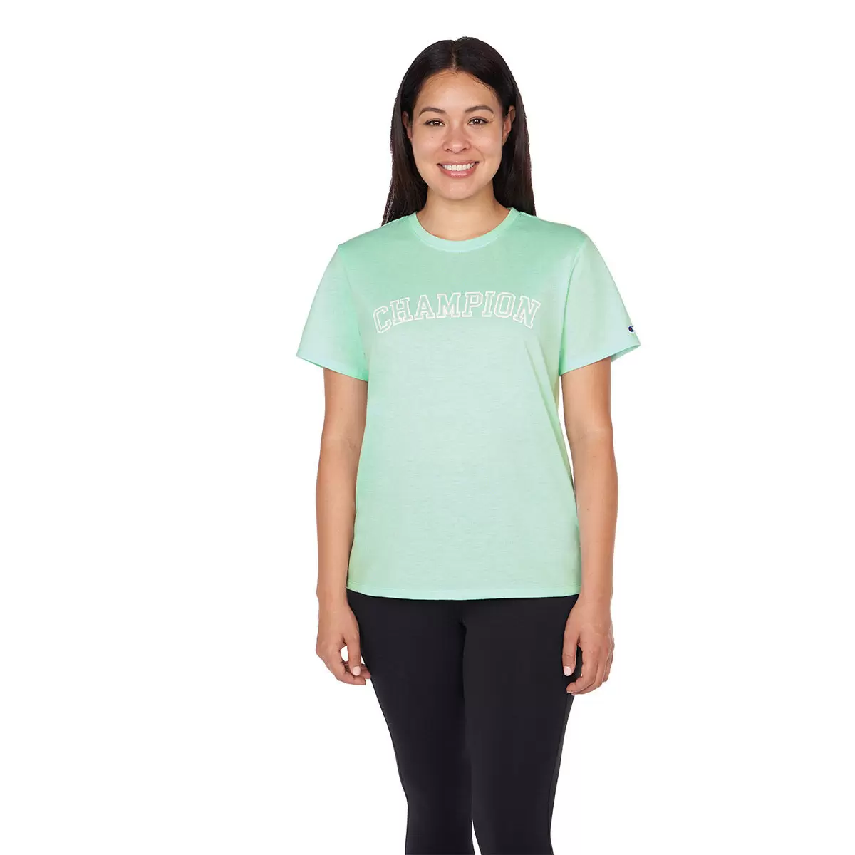 Champion 女Logo寬鬆圓領短袖上衣