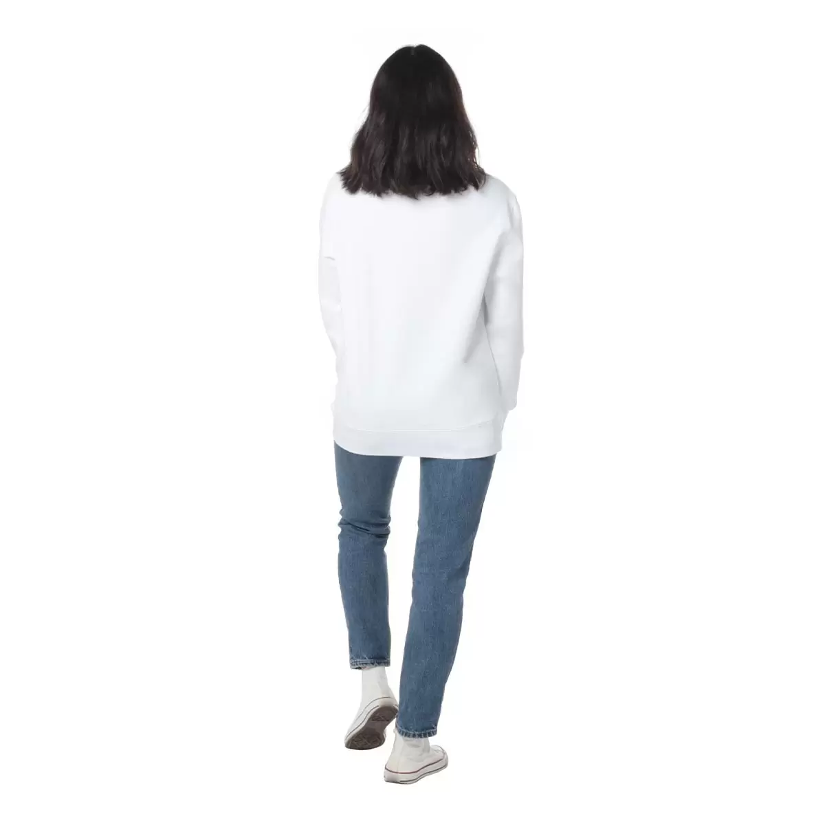 Kirkland Signature 科克蘭 刷毛圓領長袖 Logo 上衣 白 ML / WXL