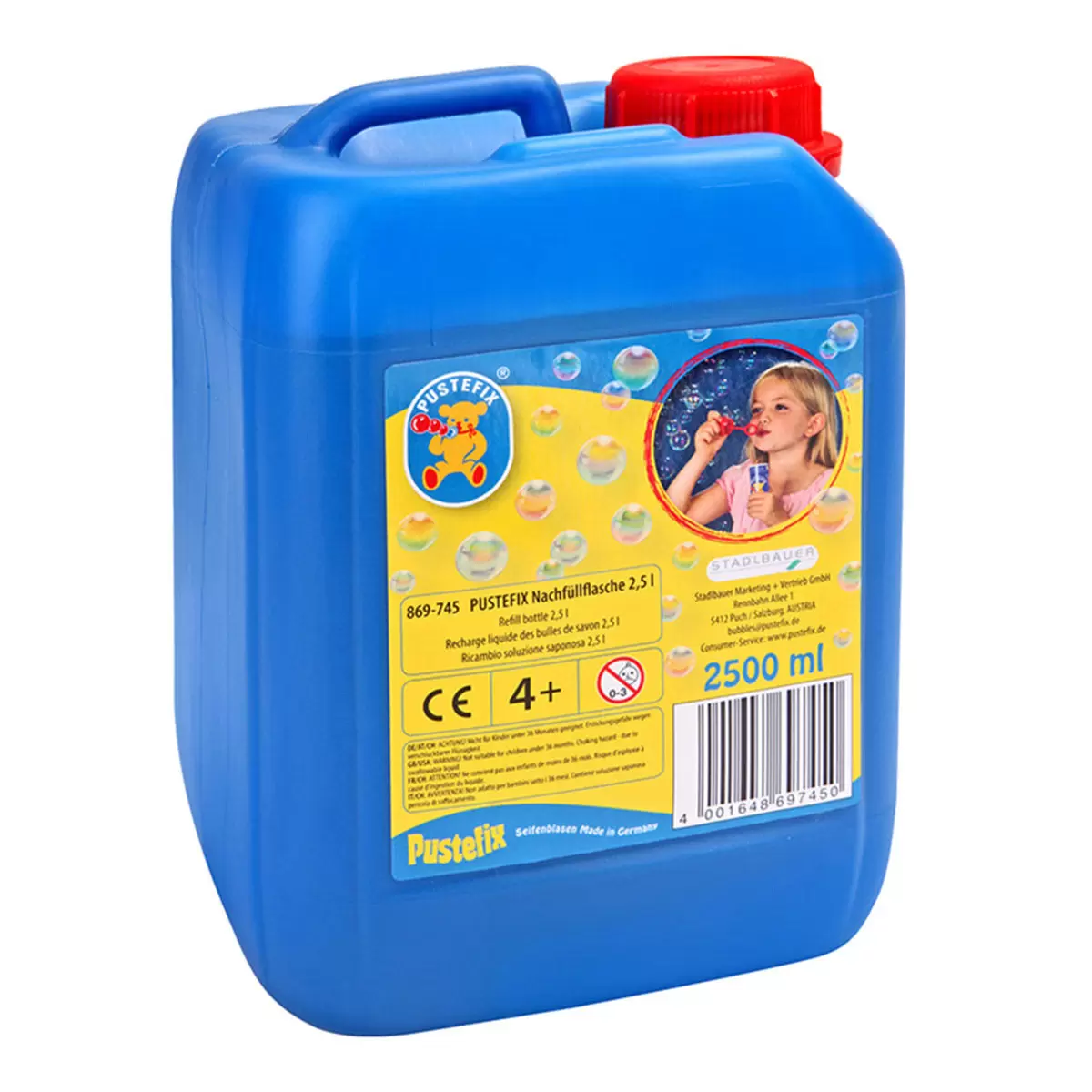 PUSTEFIX 二件式魔法泡泡環 X 2 + 泡泡補充液 2500毫升