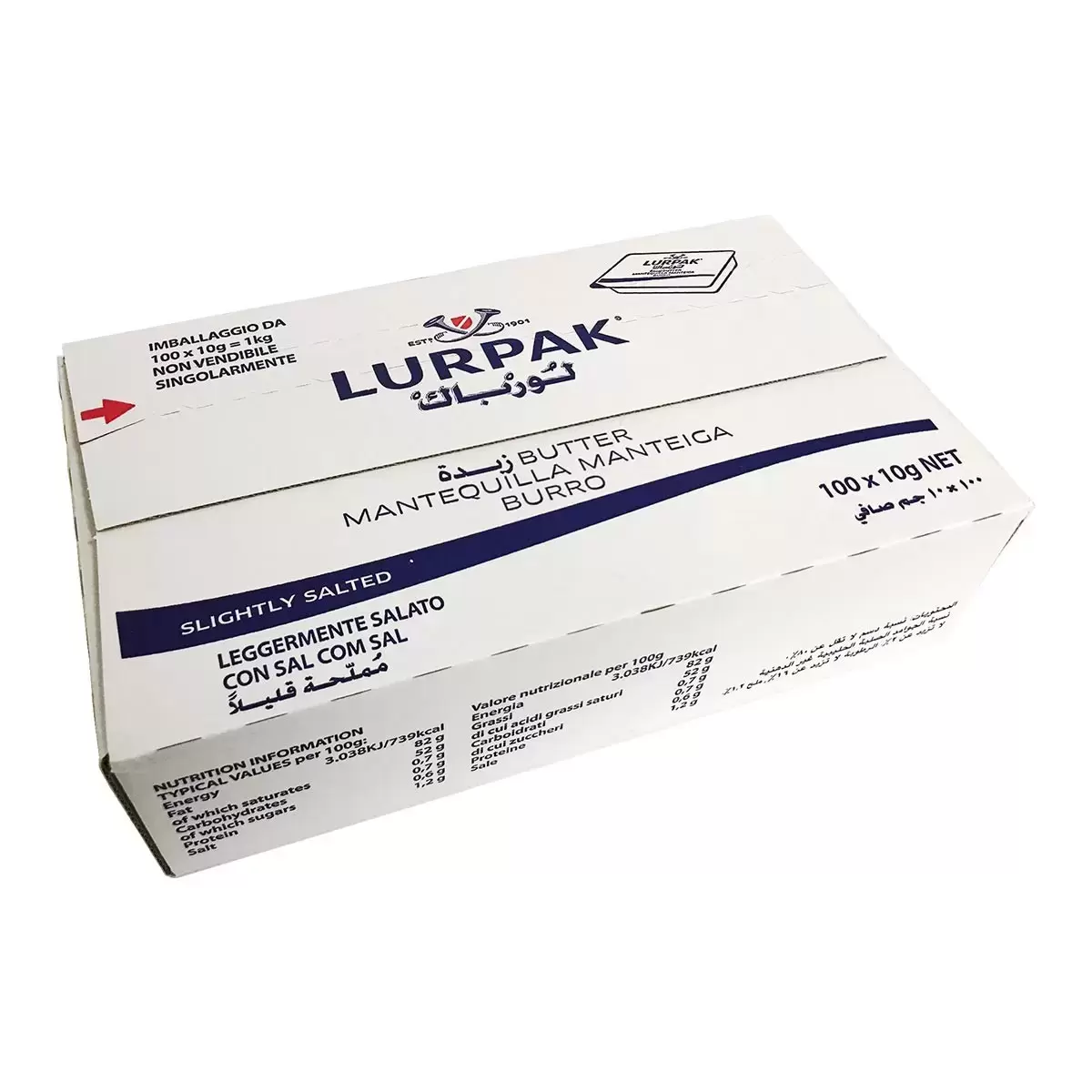 Lurpak 淡鹽迷你奶油 10公克 X 100入 限區配送