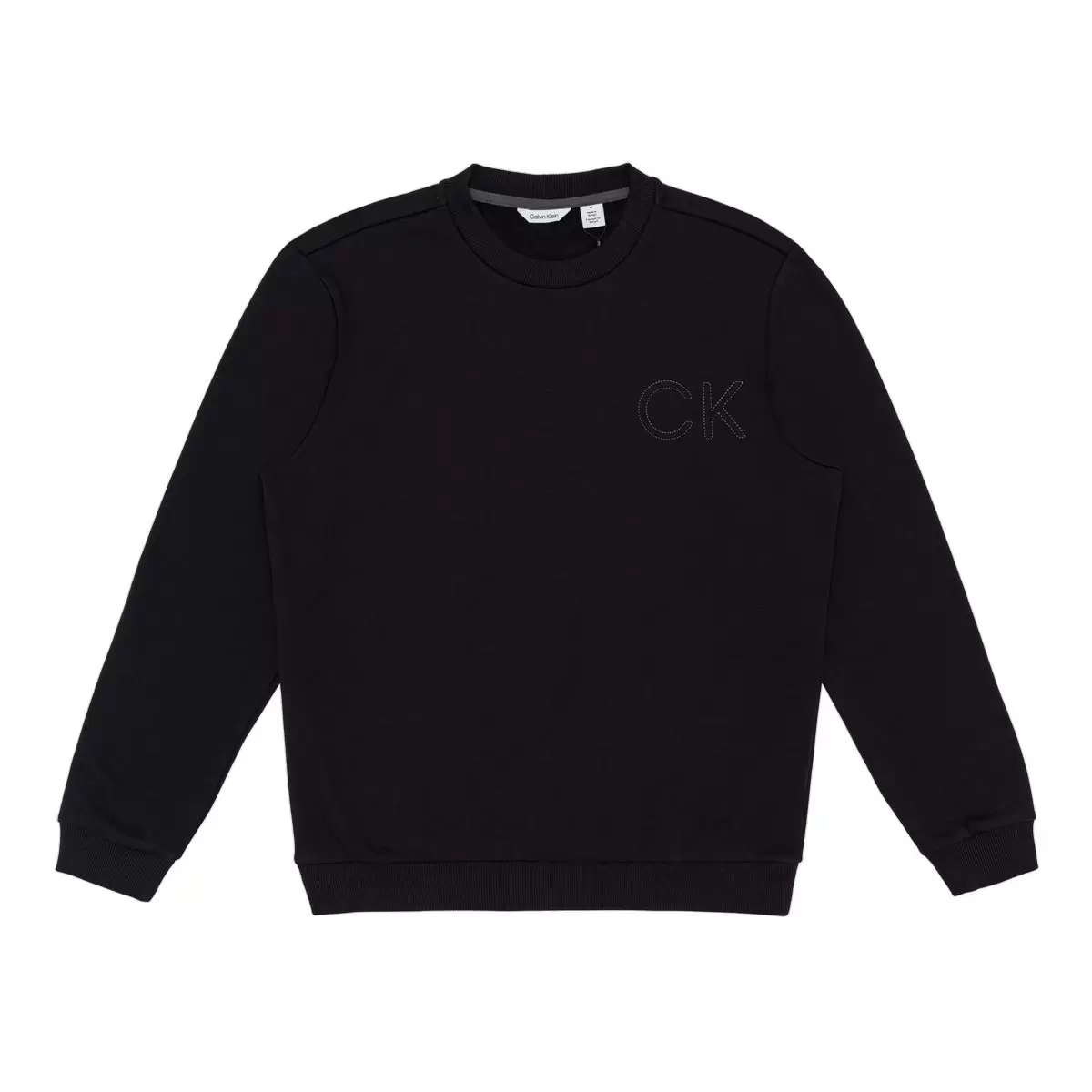 Calvin Klein 男圓領長袖上衣 黑 XL