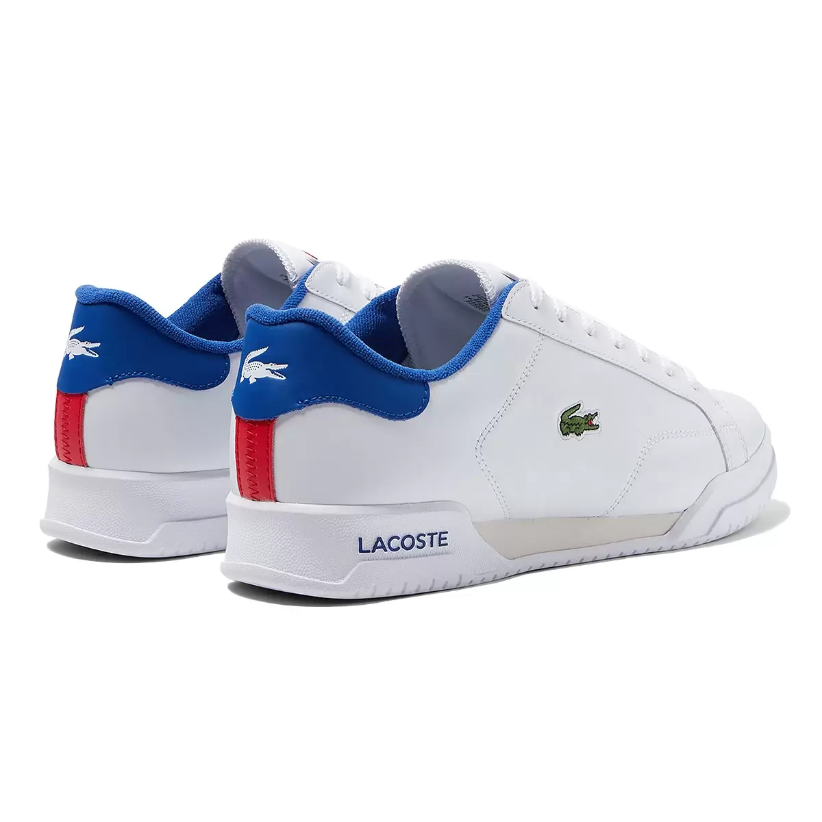 Lacoste 男皮革運動鞋 白藍 UK 8