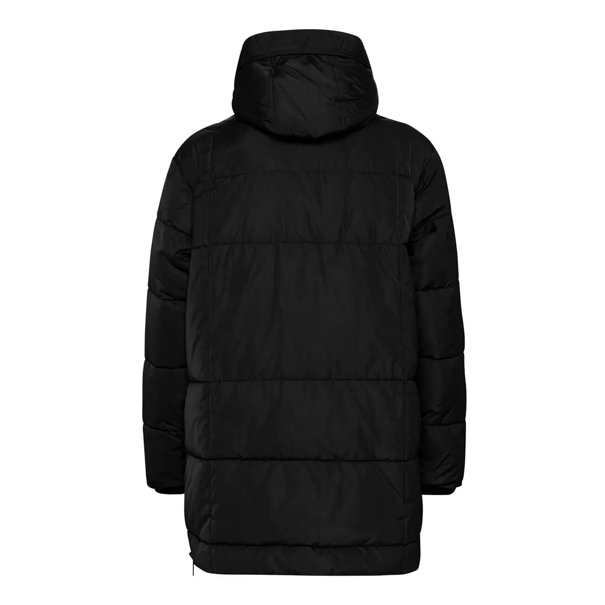 DKNY 男長版連帽外套 黑 M