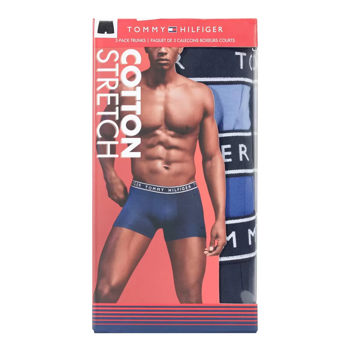 Tommy Hilfiger 男平口四角內褲三入組 藍 / 淺藍 / 深藍組 L