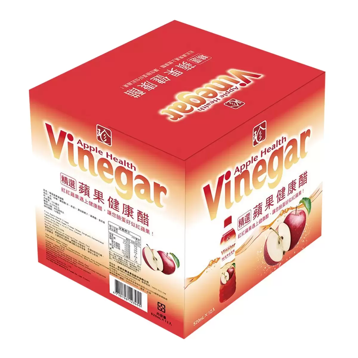 百家珍蘋果醋 520毫升 X 12入