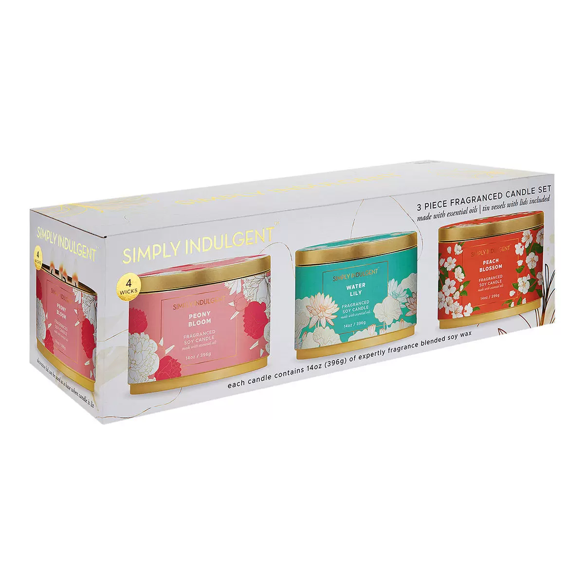 Simply Indulgent 香氛蠟燭3入組
