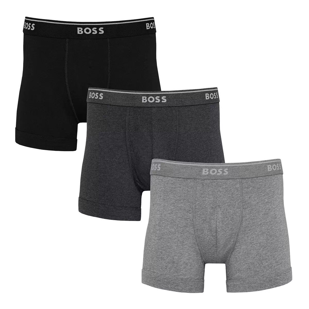 Hugo Boss 男四角內褲三入組 灰 S