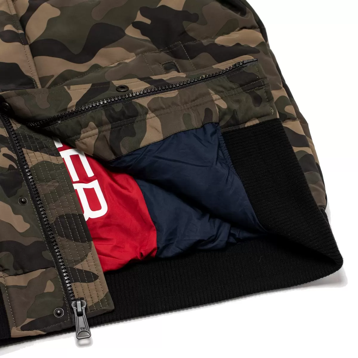 Tommy Hilfiger 男連帽外套 綠色迷彩 M
