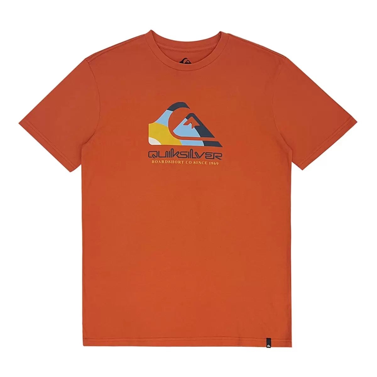 Quiksilver 男短袖圖案上衣 橘 L