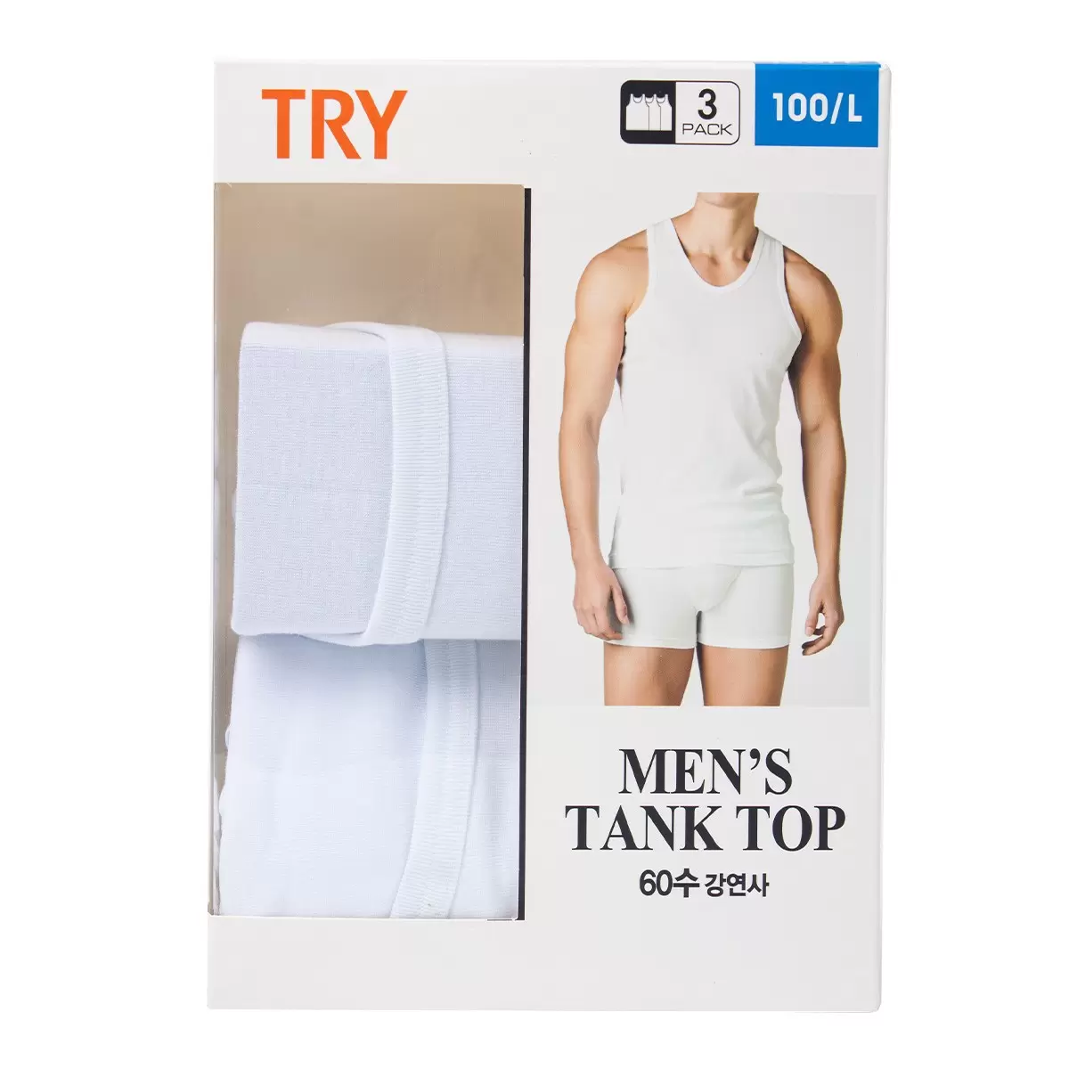 Try 男純棉背心三入組