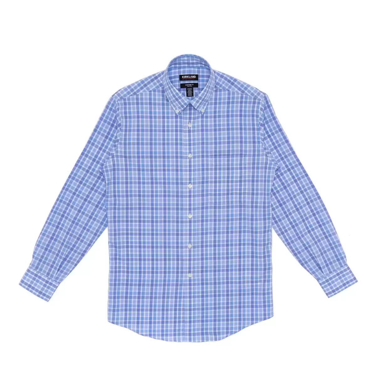 Kirkland Signature 科克蘭 男長袖鈕扣領免燙襯衫 格紋 領圍 16.5吋 X 袖長 34吋