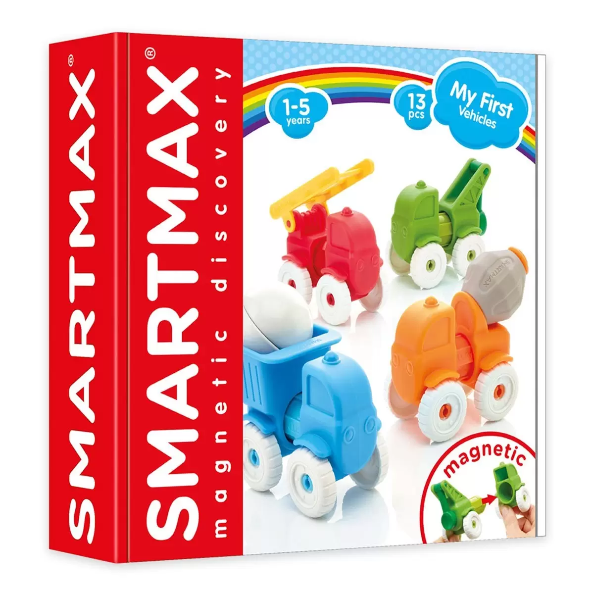 Smartmax 磁力接接棒 感官認知學習組 + 工程車遊戲組
