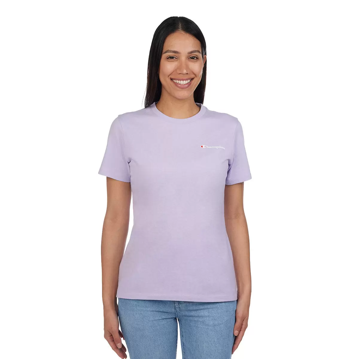Champion 女Logo純棉圓領短袖上衣