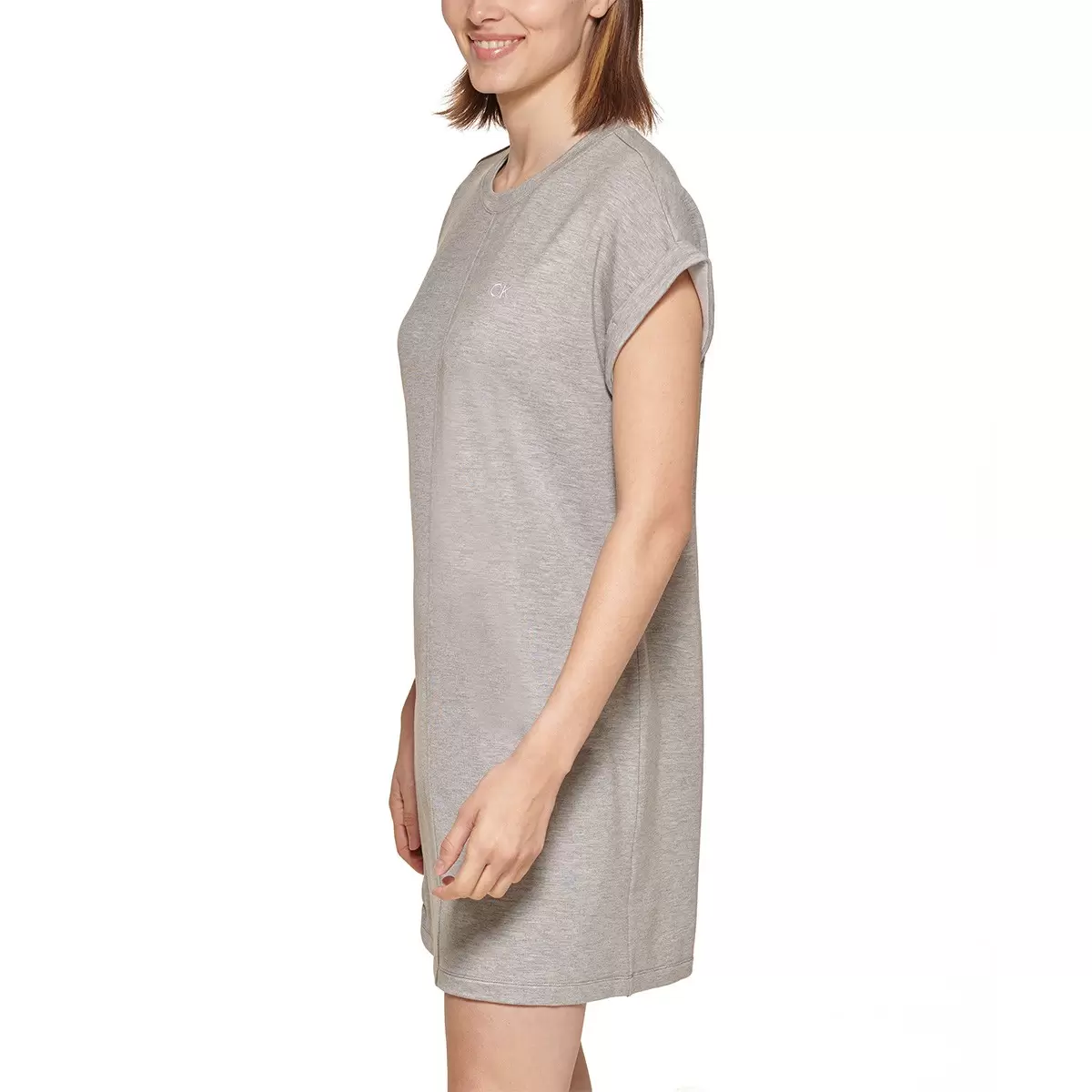 Calvin Klein Jeans 女短袖連身裙 灰 M