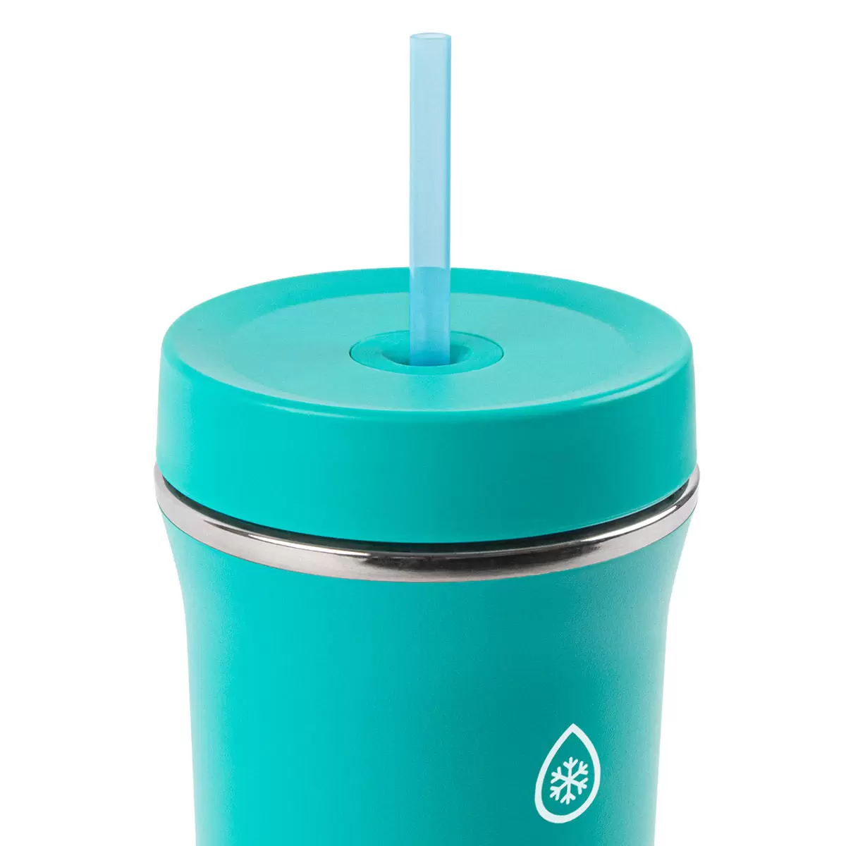 ThermoFlask 不鏽鋼吸管隨行杯 950毫升 X 2件組 黑 + 綠