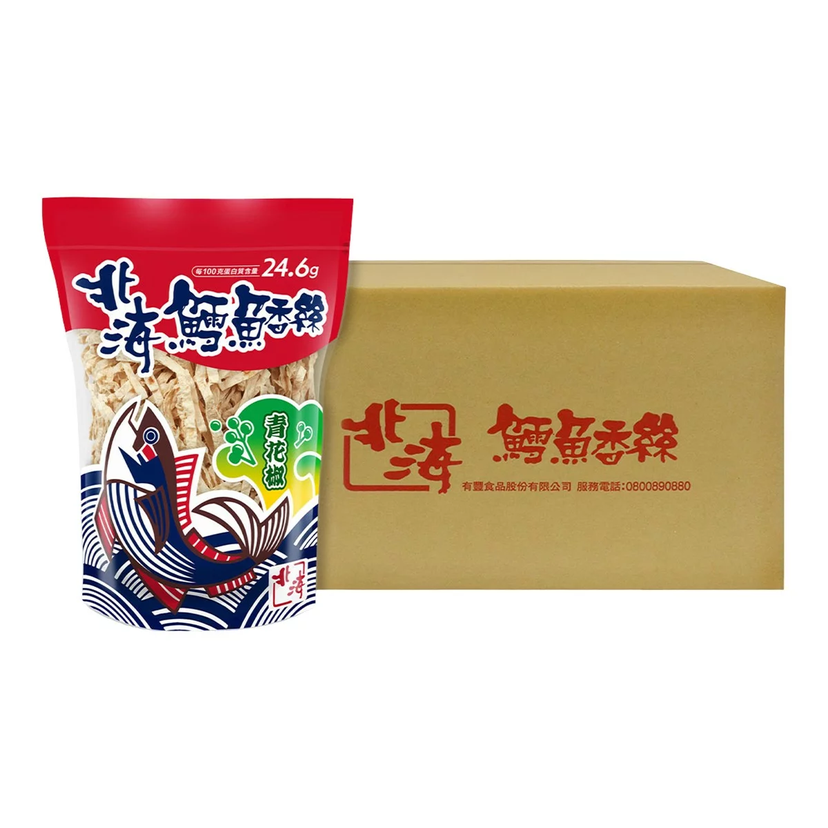 北海 鱈魚香絲 青花椒辣味 600公克 X 8包 - 1