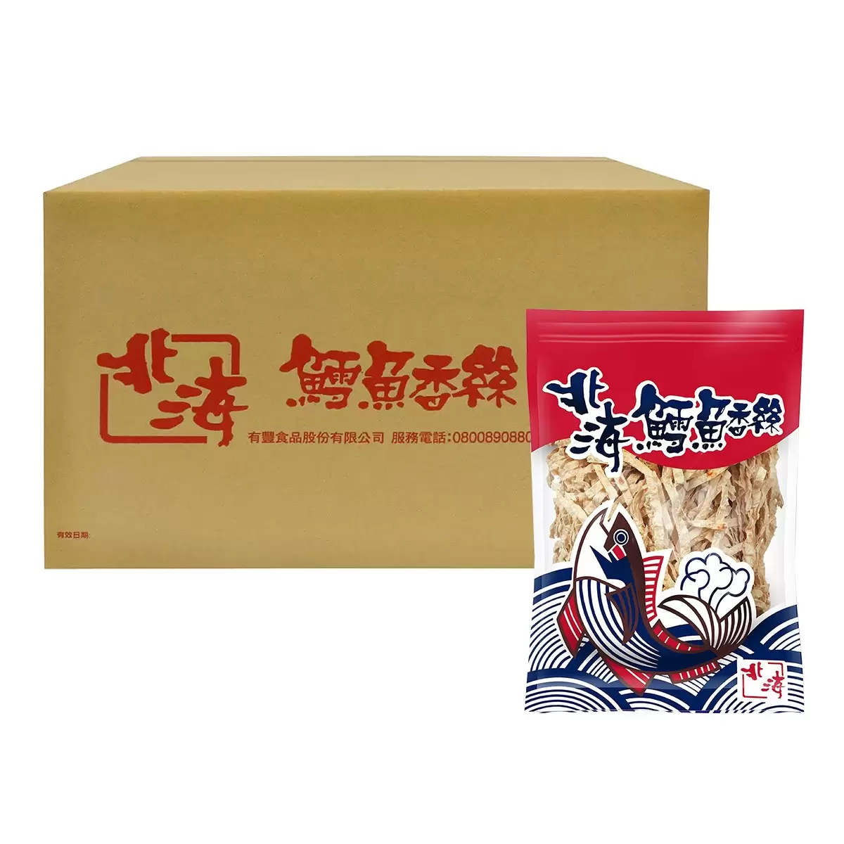 北海 鱈魚香絲 600公克 X 8包