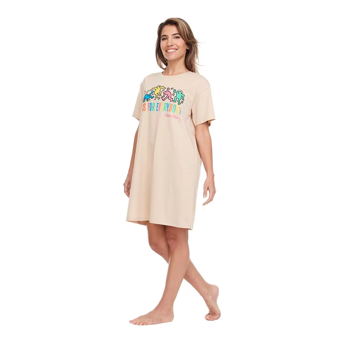 Keith Haring 女短袖Logo上衣 米 S