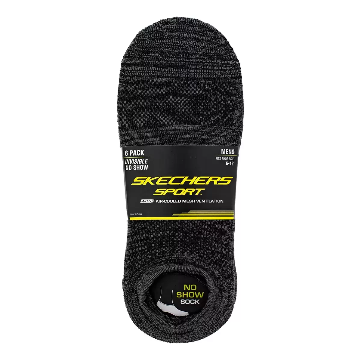 Skechers 男短襪 6雙入 黑