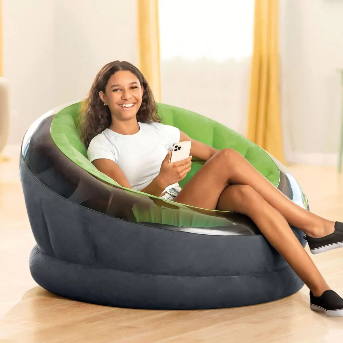 Intex 單人充氣沙發 綠色