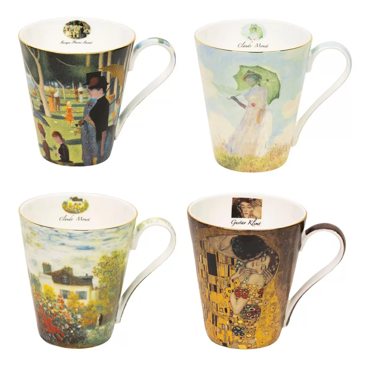 Attic & Base 名畫骨瓷馬克杯 400毫升 X 4入組