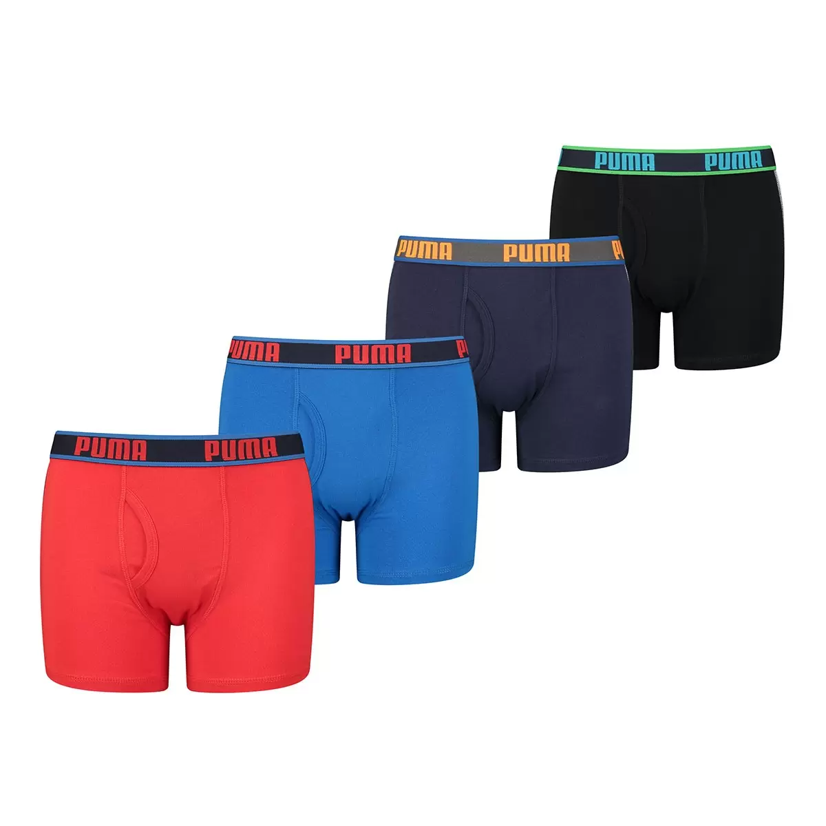 Puma 男童內褲 四入組 紅/藍/黑 XL