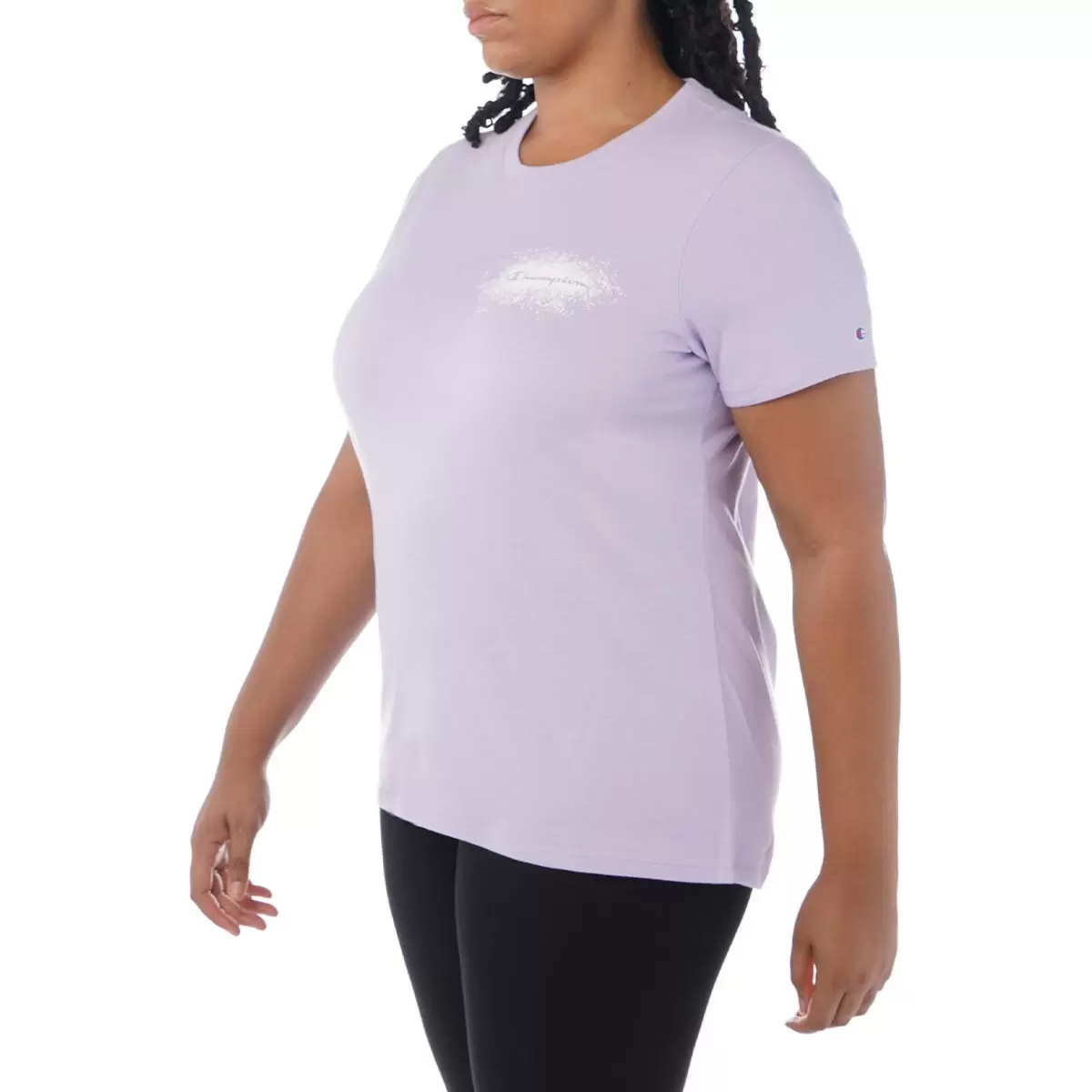 Champion 女圓領短袖上衣 淺紫 L