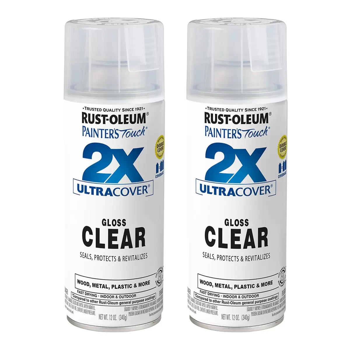 Rust-Oleum 樂立恩 2X 極致雙效保護漆 亮光透明 2入組