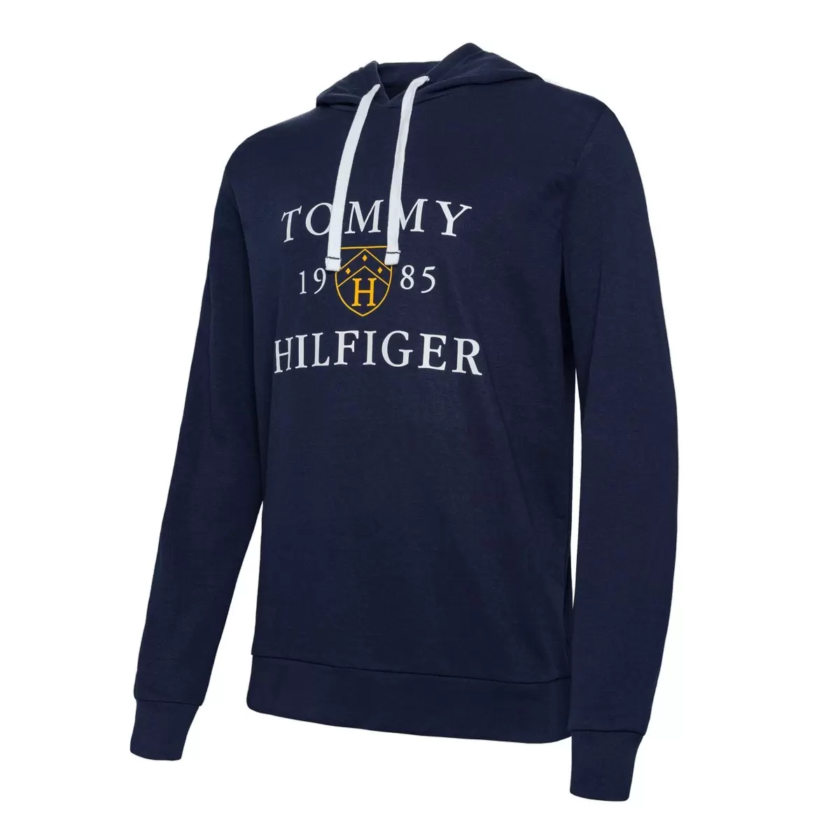 Tommy Hilfiger 男長袖毛圈布連帽上衣 深藍 S