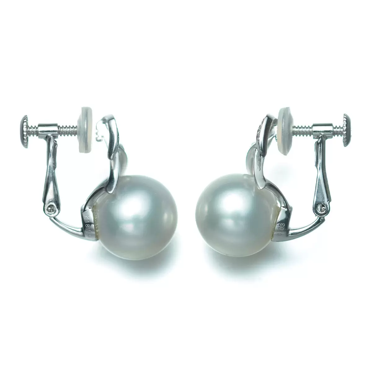 Tokyo Pearl 0.06克拉 18K白K金 10公釐 Akoya珍珠鑽石耳環