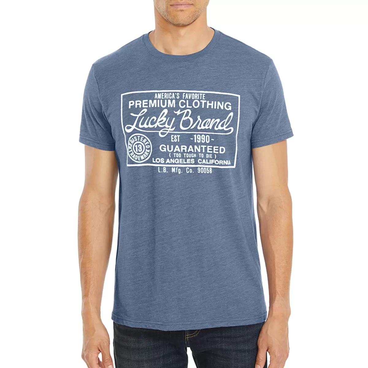 Lucky Brand 男短袖上衣 藍 XL
