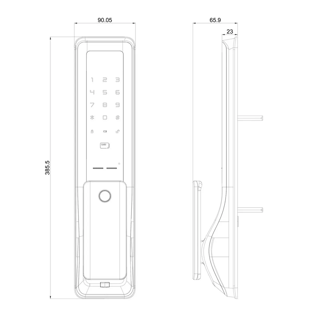 dormakaba AS901 四合一推拉智慧電子鎖
