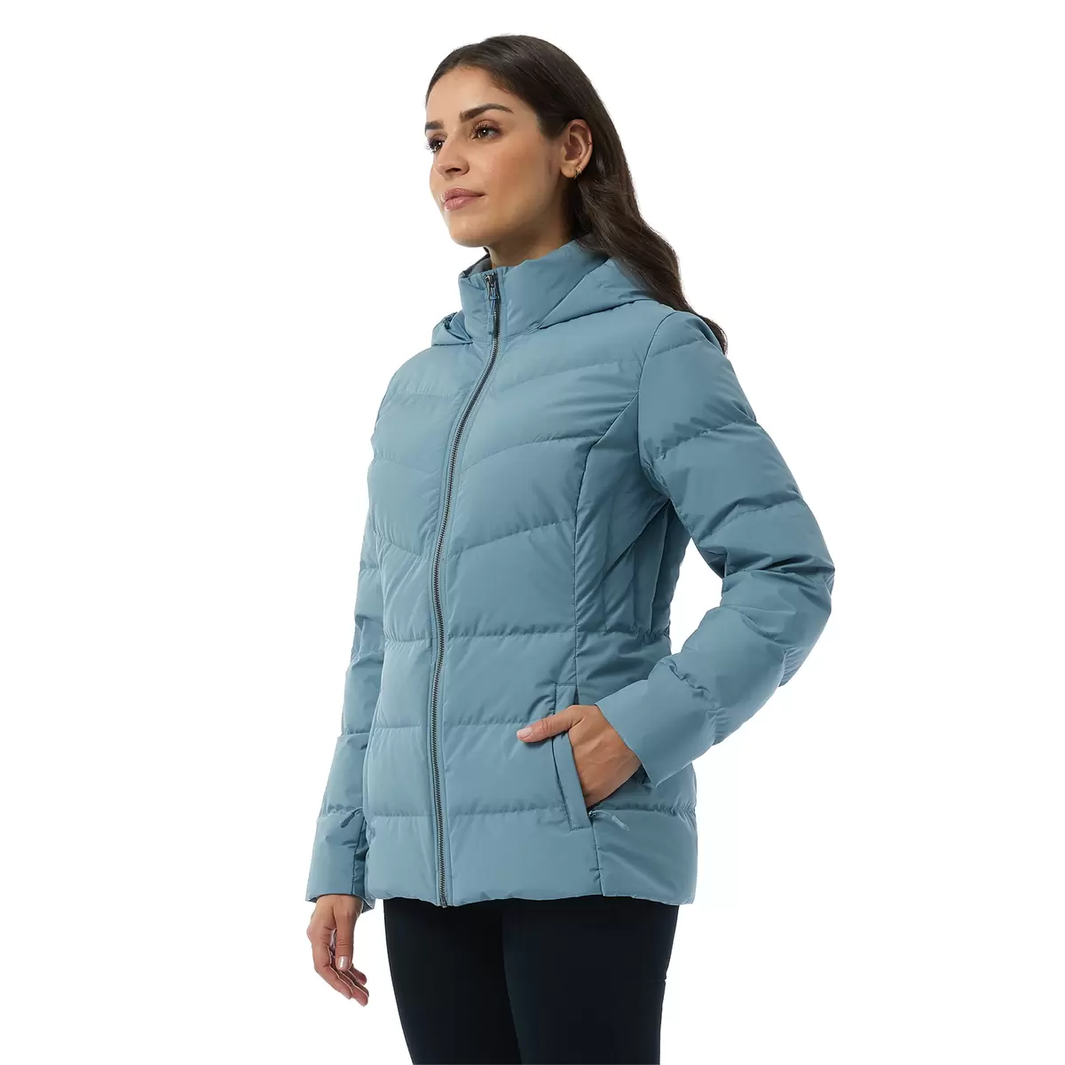 32 Degrees 女立領羽絨外套 藍 M