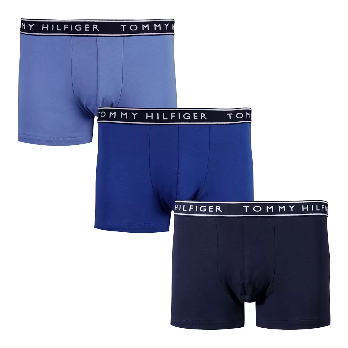 Tommy Hilfiger 男平口四角內褲三入組 藍 / 淺藍 / 深藍組 S