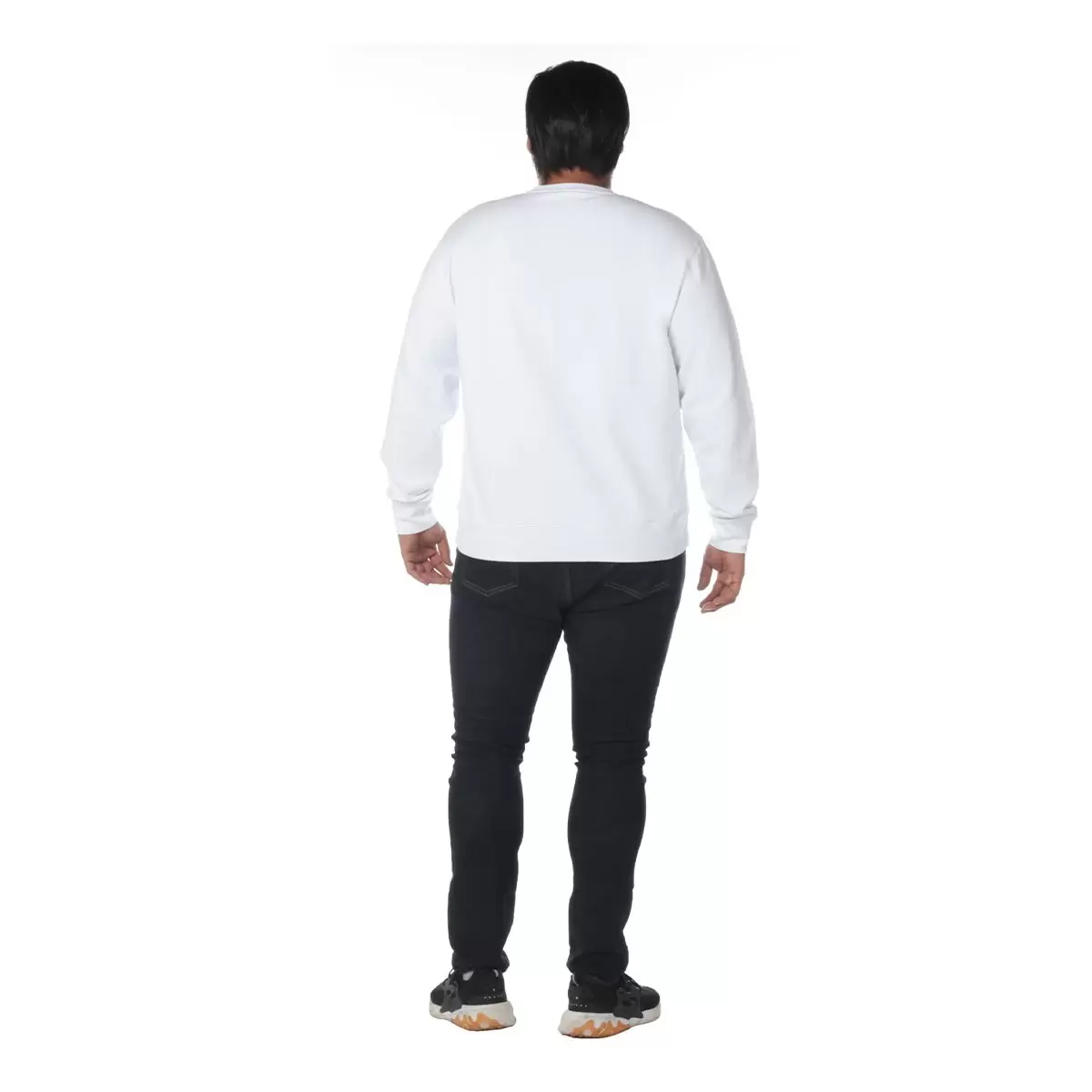 Kirkland Signature 科克蘭 刷毛圓領長袖 Logo 上衣 白 ML / WXL