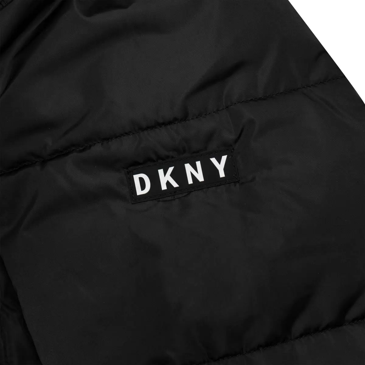 DKNY 男長版連帽外套 黑 M